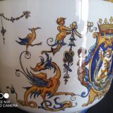 Renaissance Cache Pot in earthenware from Gien, year 1875