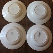 Lot 4 hollow plates mismatched art deco Badonviller Digoin