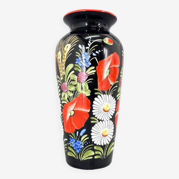 Vase en céramique « Chodska » peint à la main des années 1960