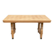 Art Deco extendable dining table renovated in raw oak and marquetry 220