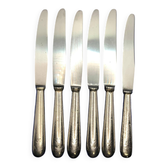 Set of 6 small silver-plated Navy knives from Ercuis