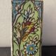 Glass ceramic bottle floral decoration and portraits Kadjar Persia xix e