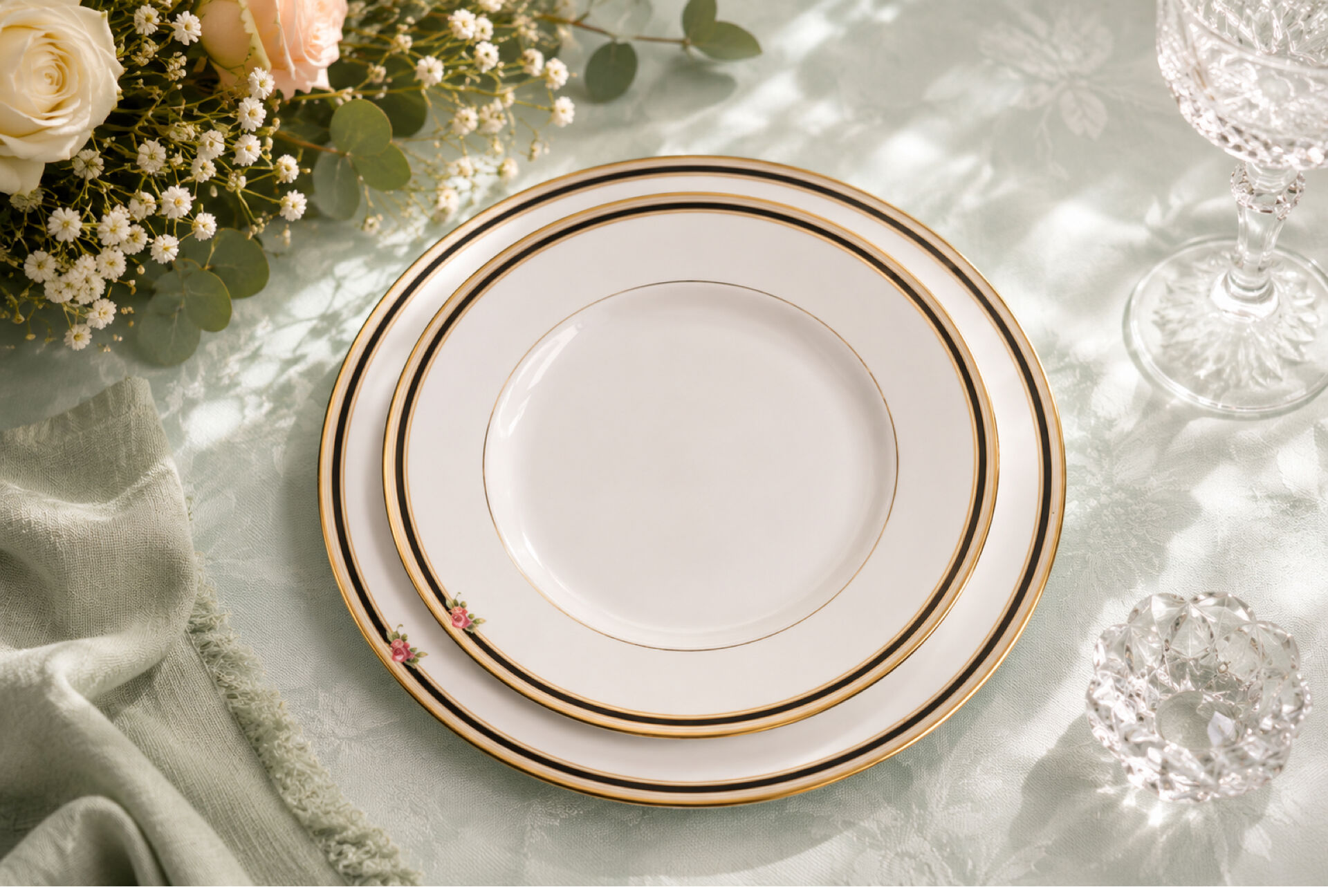 Wedgwood Clio – Set of 2 fine Bone China plates – Ang
