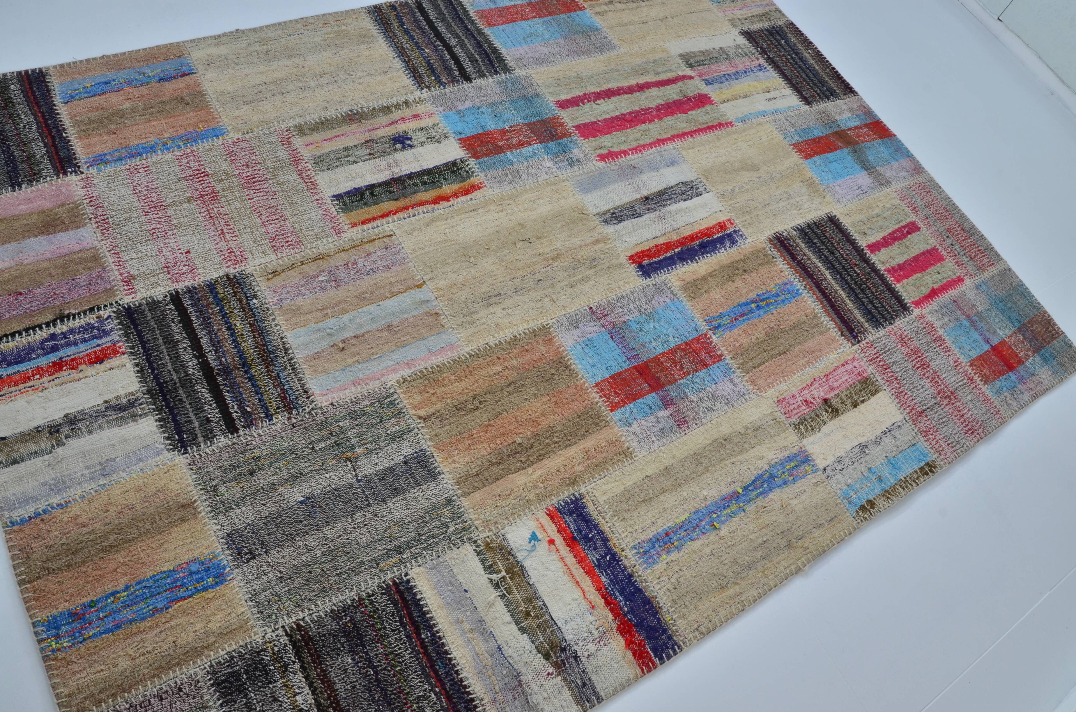 Vintage Anatolian Oushak Patchwork Rug sku 3040
