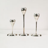 Modernist "tulip" candlesticks, Kronen Denmark, 1970s