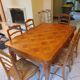 Table in solid cherry wood, Louis XV style.