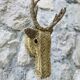 Trophy animal head in palm leaves - deer