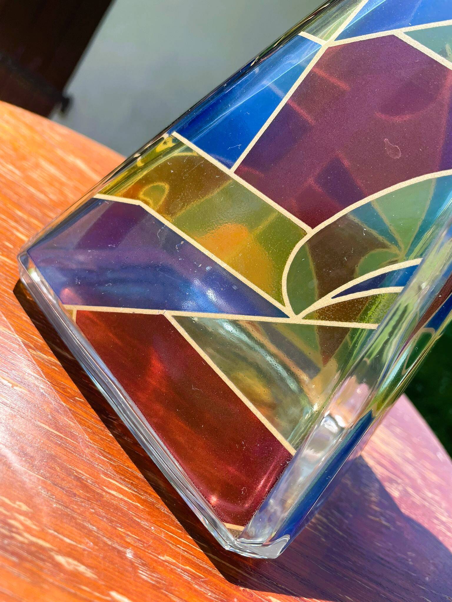 Carafe / vase multicolore italien