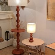 Vintage terracotta wooden lamp