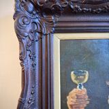 Aldo Giordani - Monk by the glass - Oil on framed canvas