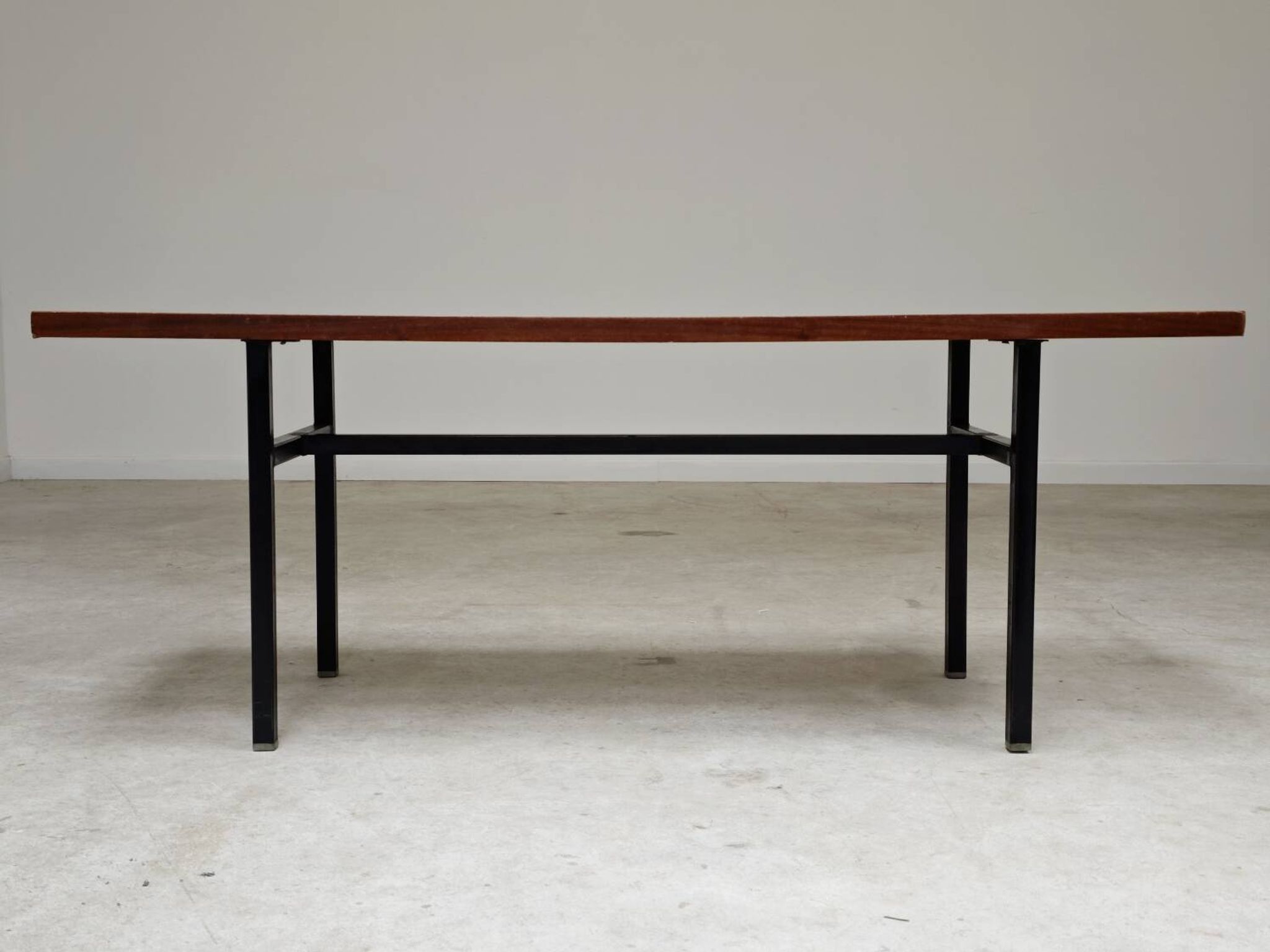 Metal and wood coffee table, former Czechoslovakia 1970