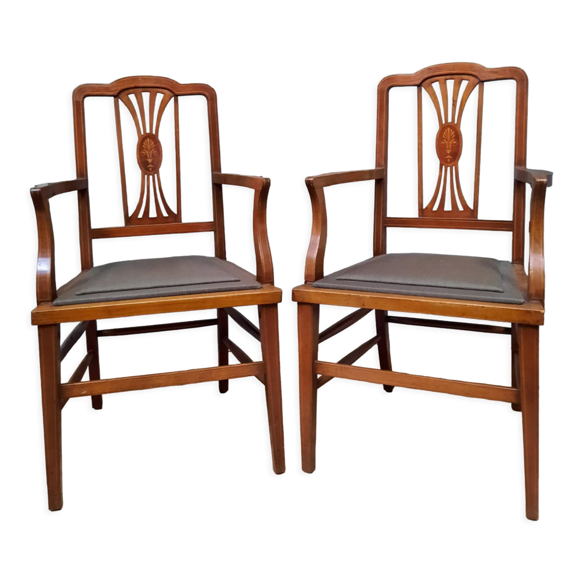 Pair of English armchairs
