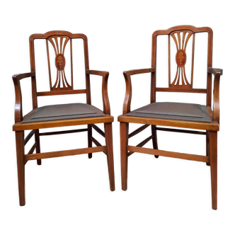 Pair of English armchairs