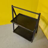 Ebonized Wooden Folding Side Table/Etagère, Mid 20th Century