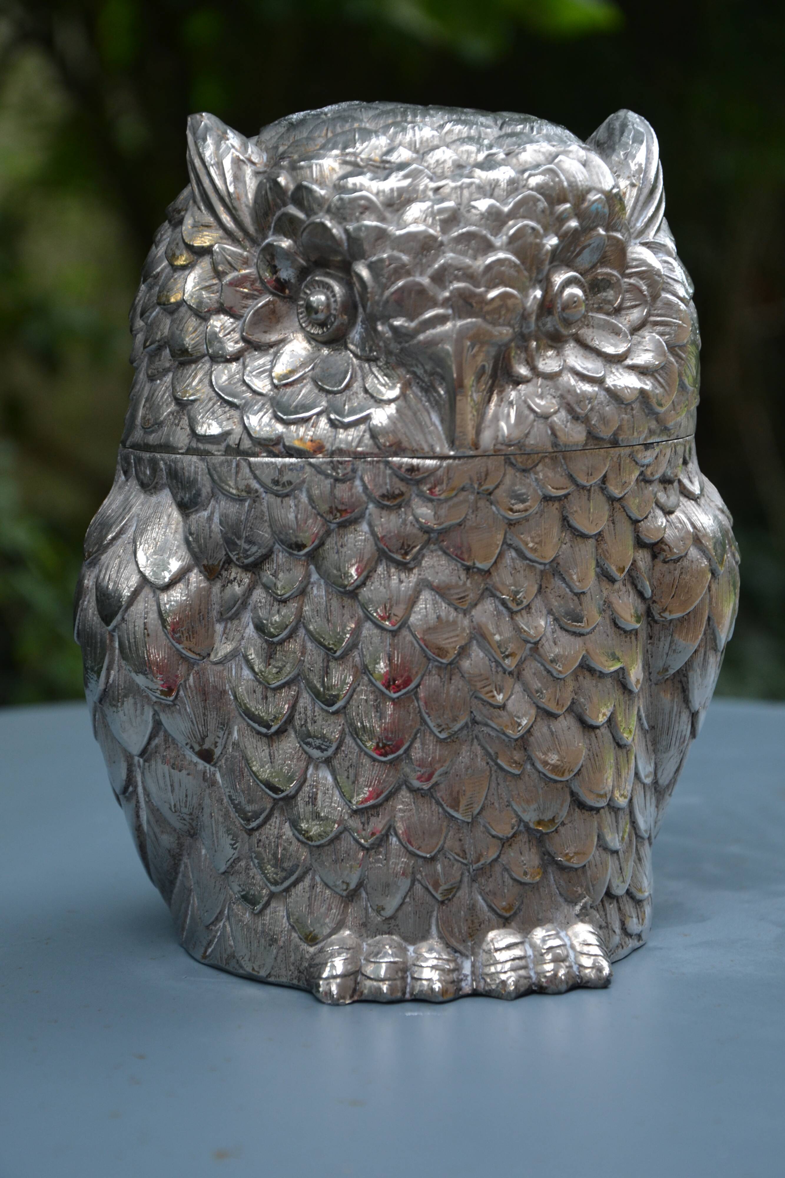 Ice bucket Owl Mauro Manetti and 2 perspex wall lights