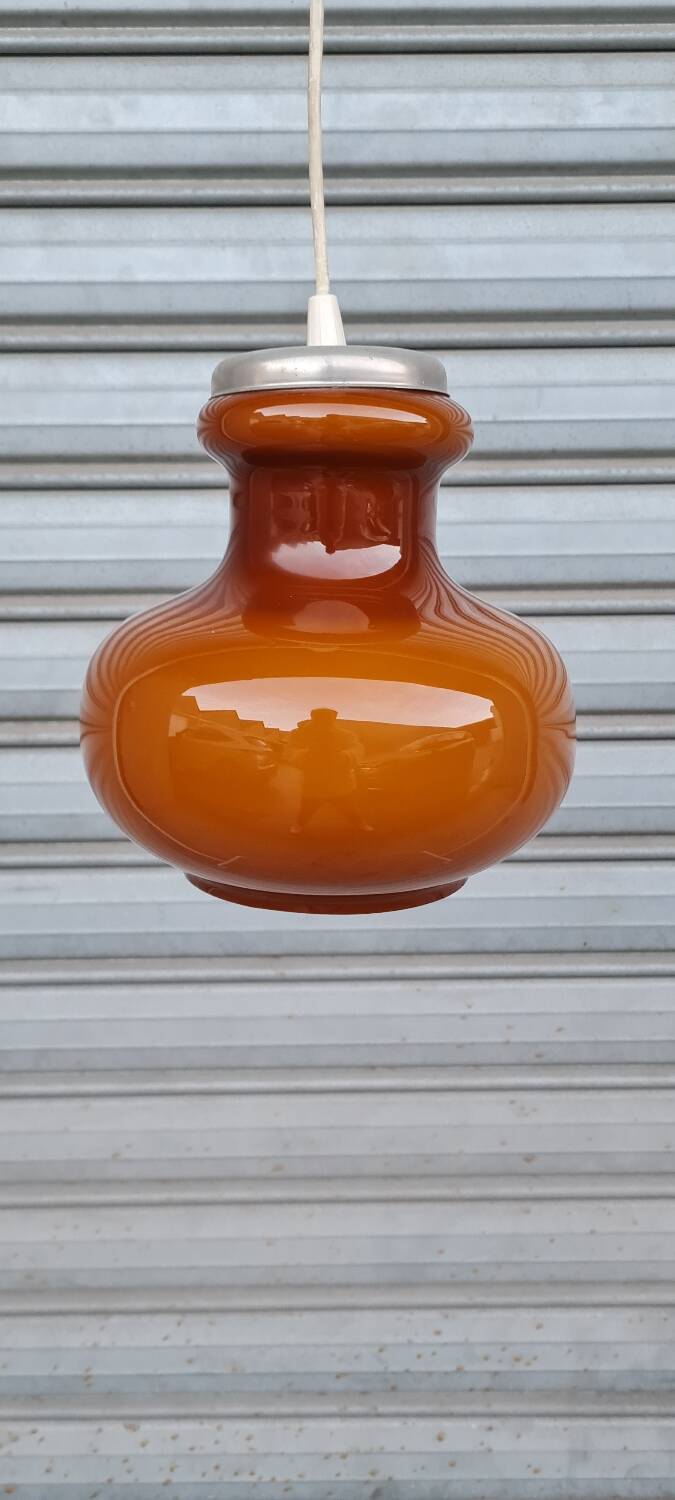 Scandinavian pendant light in opaline glass