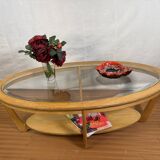 Mid-Century Retro Vintage Oak-Style Coffee Table by Nathan Furniture  Edged