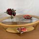 Table basse vintage en chêne de style mi-siècle par Nathan Furniture avec bords.