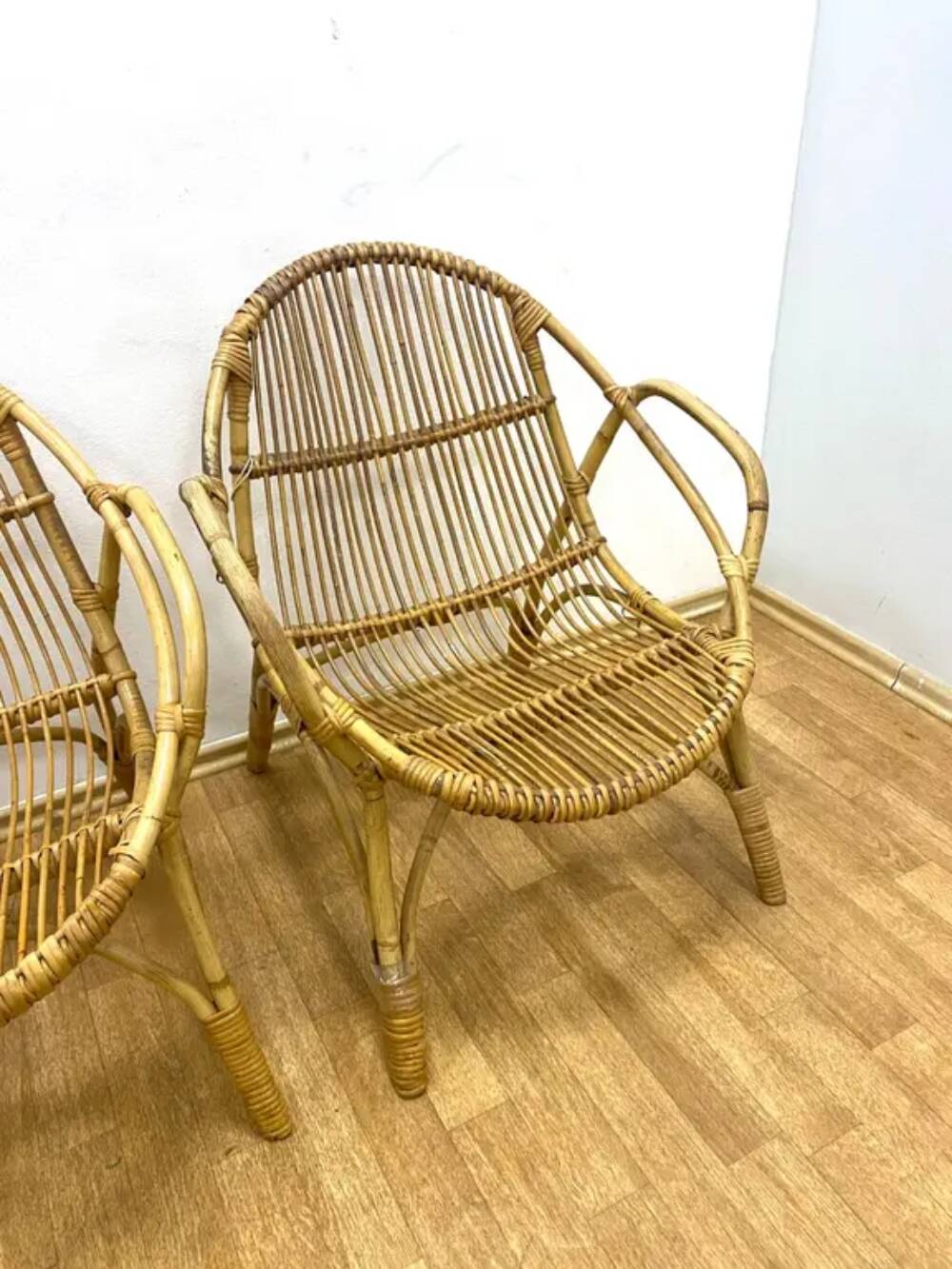 Set of 3 Retro Armchairs with Table, Alan Fuchs, 1960s, Czechoslovakia