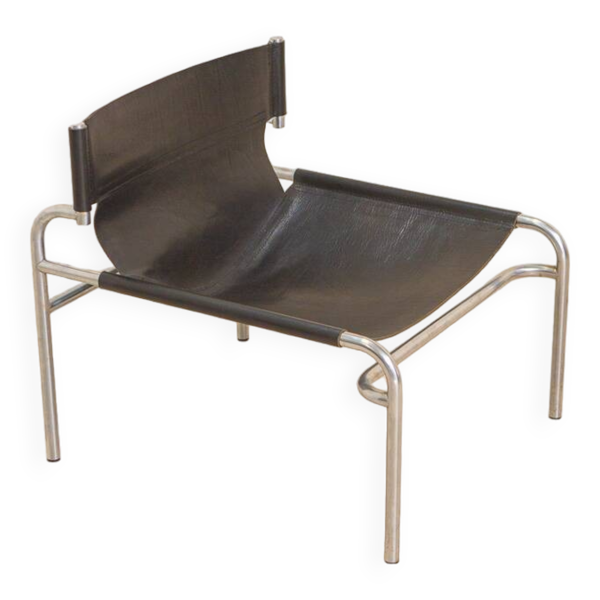 Fauteuil "SZ12" en cuir par Walter Antonis pour Spectrum 80's
