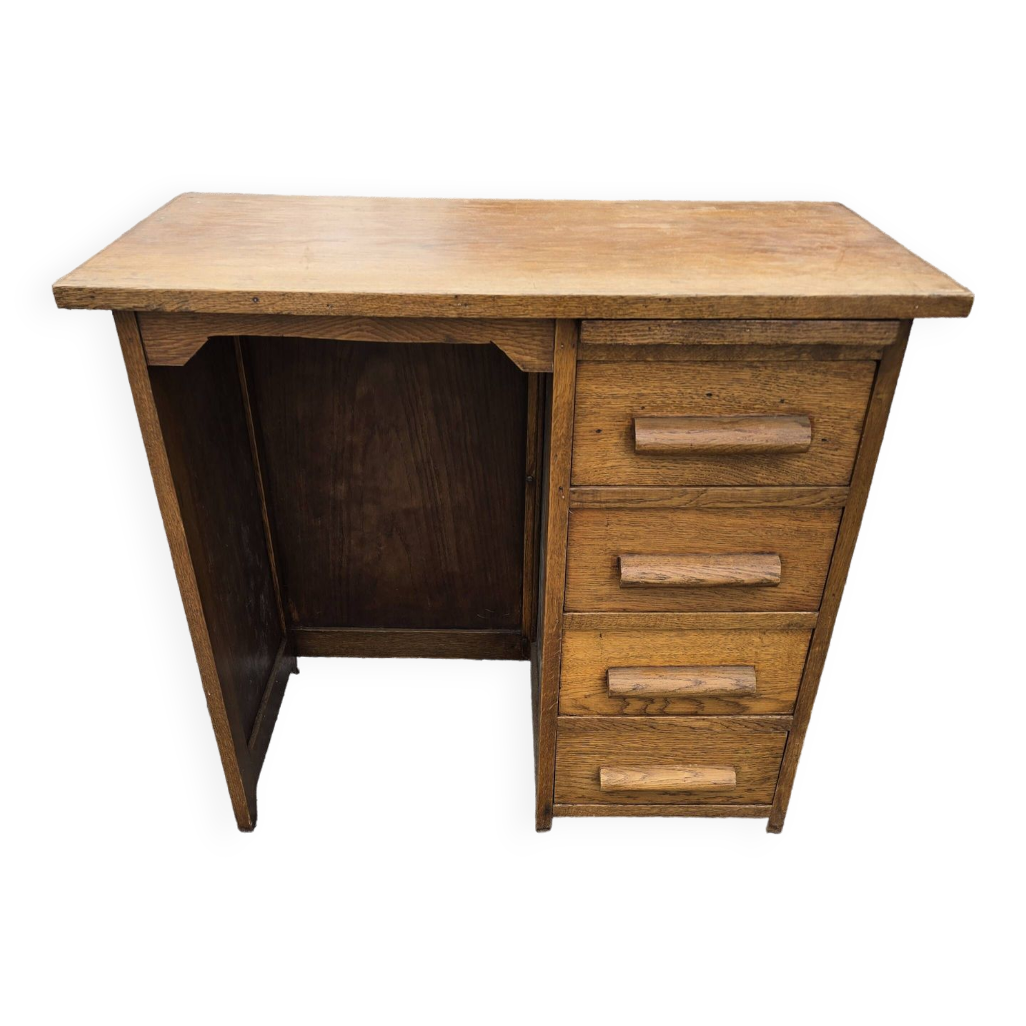 Oak children's desk with drawers