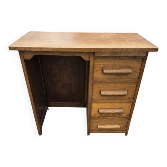 Oak children's desk with drawers