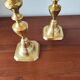 Pair of antique solid brass candlesticks