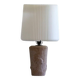 Vintage modern French table lamp in stone with elephant patterns, 1970s.