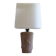 Vintage modern French table lamp in stone with elephant patterns, 1970s.
