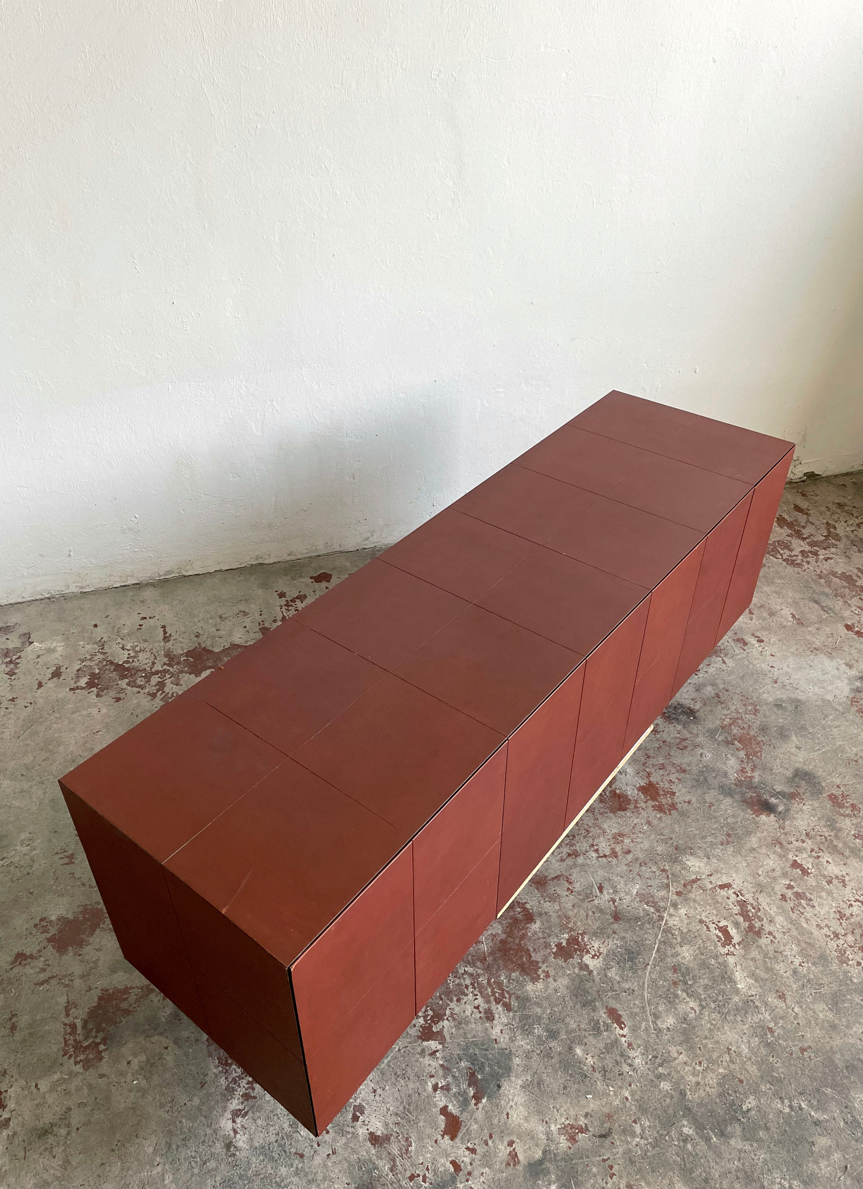 Enfilade par Lella & Massimo Vignelli pour Poltrona Frau, Italie années 1990