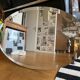 Bevelled oval mirror