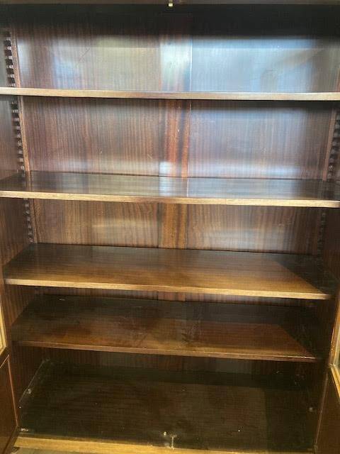 2-door cherry wood bookcase