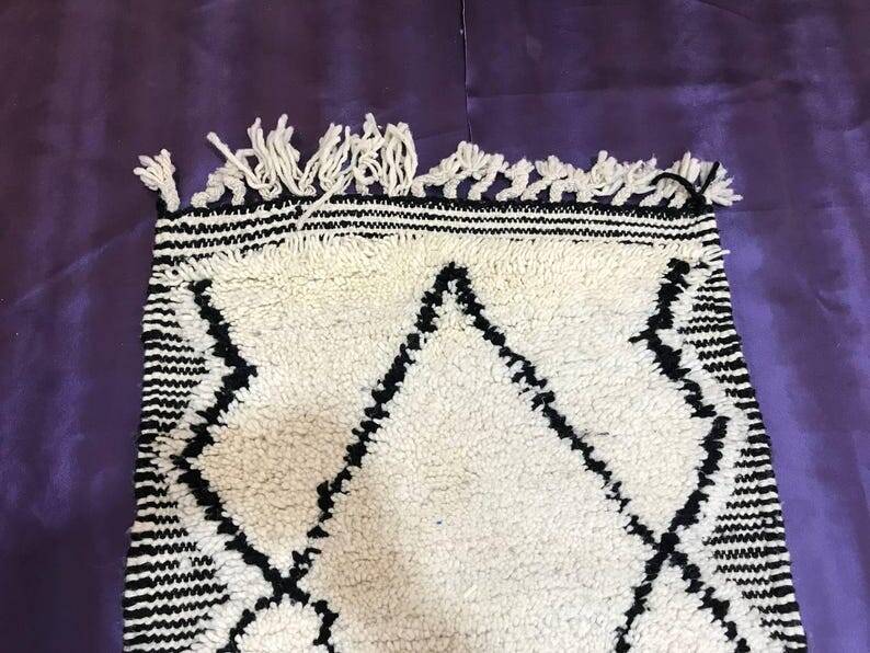 Handmade pure wool traditional hallway rug size 75/300 cm