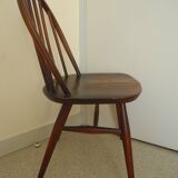pair of Ercol Windsor BSHG 1960 2056 vintage decor dining chairs 60s