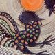 Romanian 1970 Horezu roosters dish