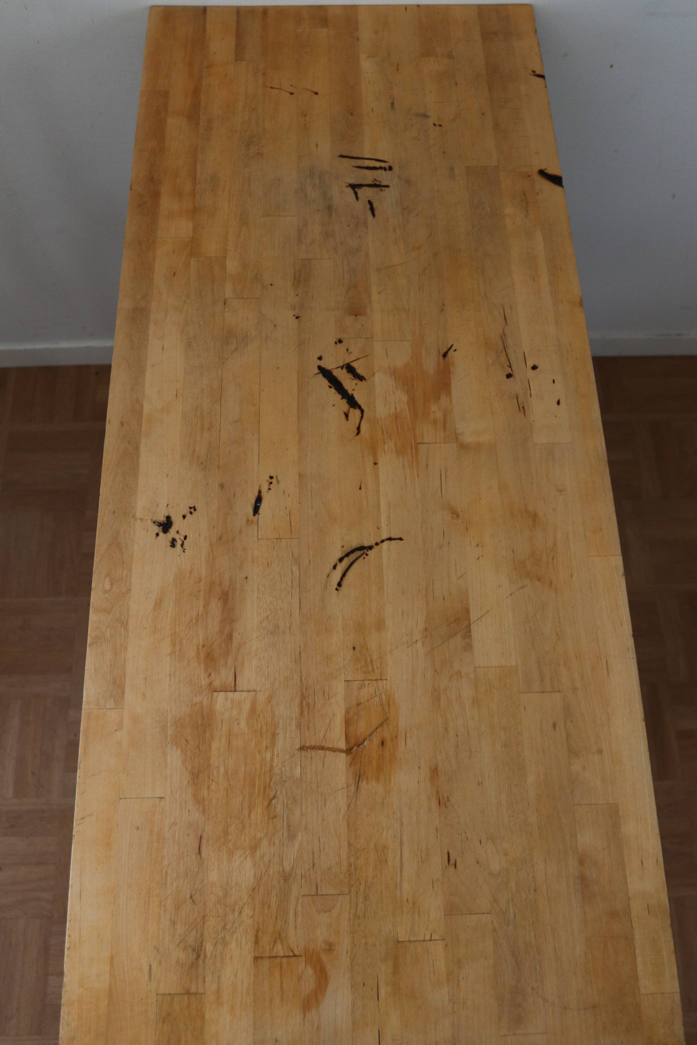 Living room console with sewing machine foot