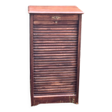 Meuble de métier, meuble de notaire à rideau en chêne
