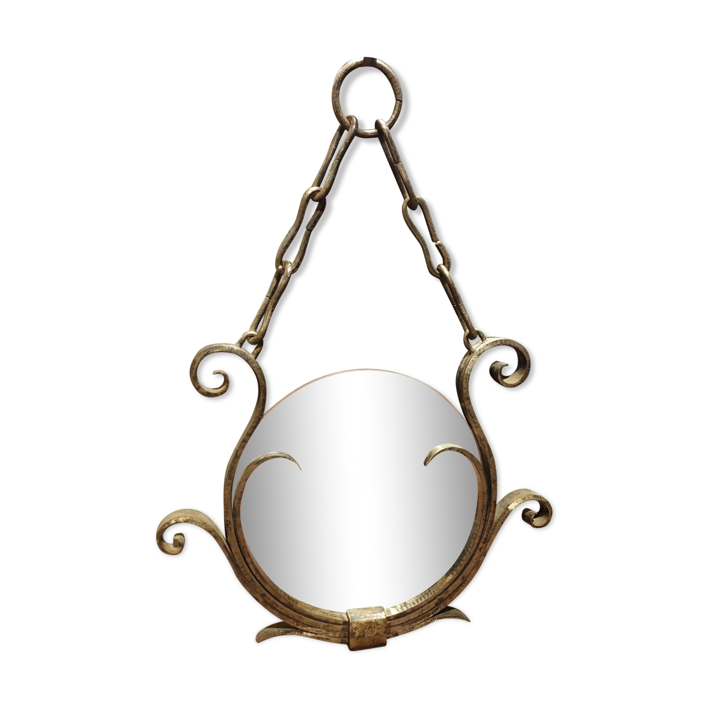Massive wrought iron mirror  50x80cm