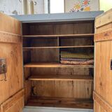 Factory blue patinated workshop furniture