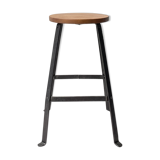 Biénaise fixed industrial workshop stool, circa 1940