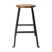 Biénaise fixed industrial workshop stool, circa 1940