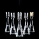 6 small glass candle holders by Bent Severin for Holmegaard