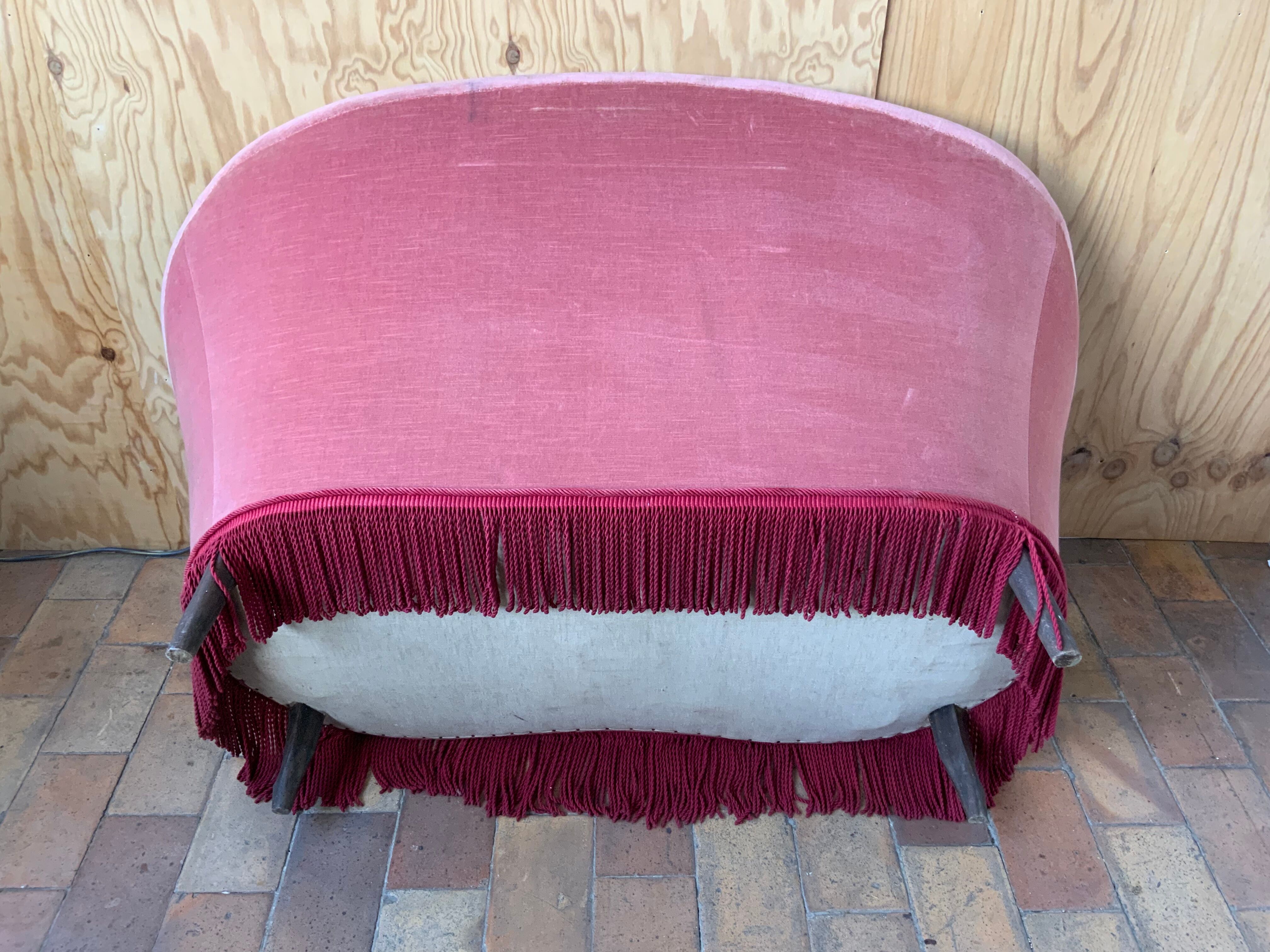 Velvet sofa