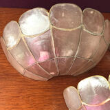 Three mother-of-pearl sconces