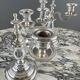 Pair of silver-plated candelabra, 20th century