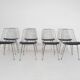 Set of 8 Mid-century wire chairs The Netherlands 1950's