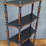 Blackened wooden wall shelf