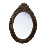 Renaissance oval mirror with bird