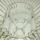 Vintage white enamelled iron garden table, Italy, 1960s