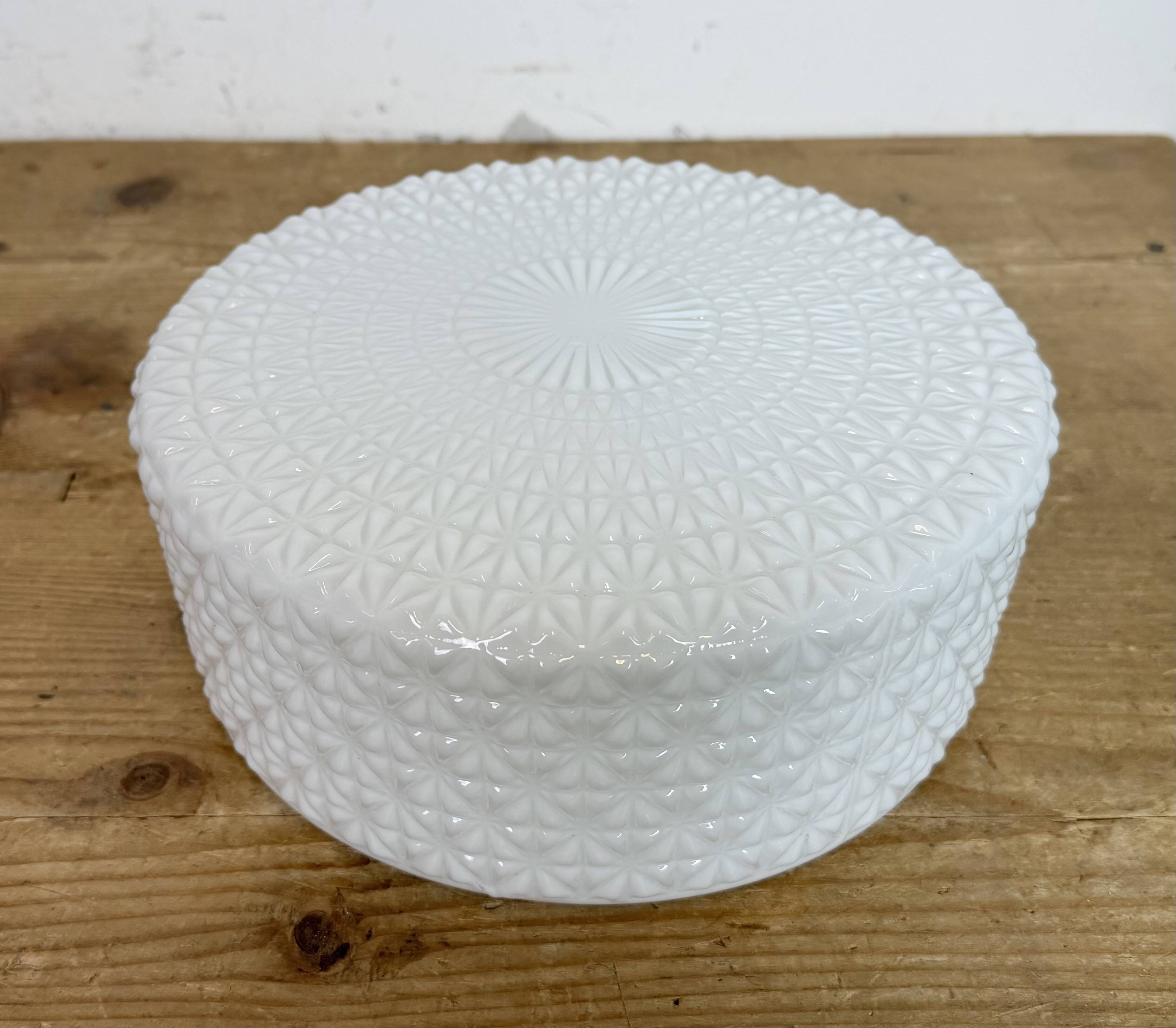 Vintage Wall Or Ceiling Light with Milk Glass, 1970s